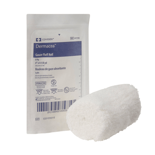 FLUFF, DERMACEA STR 4"X4YD (100RL/CS) KENDAL | Quantity - 1x RL