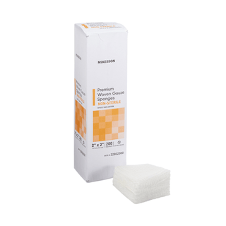 SPONGE, GAUZE 8PLY H-FOLD N/S 2"X2" (200/PK 25PK/CS) | Quantity - 1x PK