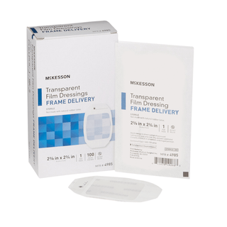 DRESSING, FILM TRANS W/FRM DELSTR 2 3/8X2 3/4" (100/BX) | Quantity - 1x EA