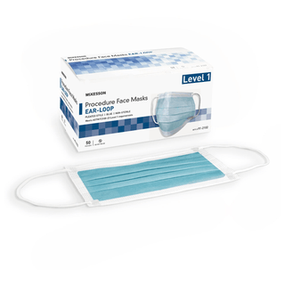MASK, PROC LOOPS ASTM1 BLU (50/BX 10BX/CS) | Quantity - 1x CS