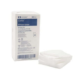SPONGE, GAUZE CURITY 4PLY 4"X4" (200/BG 10BG/CS) | Quantity - 1x CS