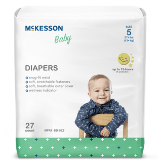 DIAPER, BABY SZ5 27+LBS (27/BG4BG/CS ) | Quantity - 1x BG