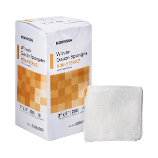 SPONGE, GAUZE 8PLY N/S 3"X3" (200/PK 20PK/CS) | Quantity - 1x CS
