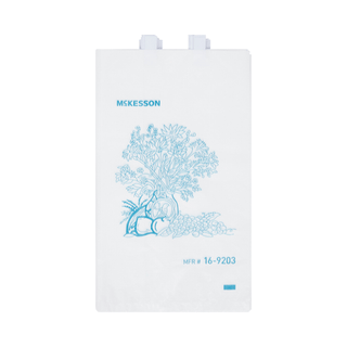 BAG, BEDSIDE POLY LF W/PRNT (100/BG 20BG/CS) | Quantity - 1x BG
