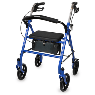 WALKER, ROLLATOR DURA FOLDING STEEL W/7.5" WHLS BLU 300LB | Quantity - 1x EA