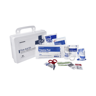 FIRST AID KIT, 25 PERSON PLASTIC CASE | Quantity - 1x EA