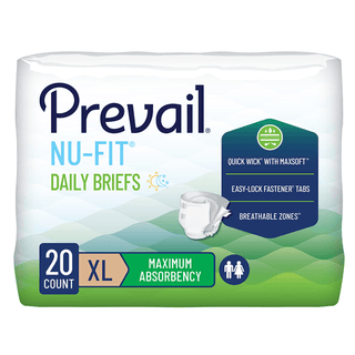 BRIEF, PREVAIL NUFIT MAX ABSRBADLT XLG (20/BG 4BG/CS) | Quantity - 1x CS