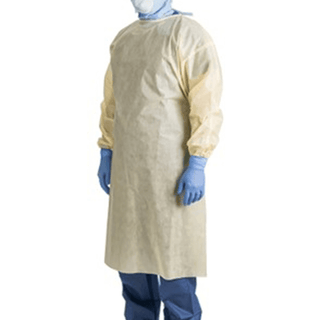 GOWN, ISOLATION AAMI LVL2 FULLCOVERAGE YLW (10/BG 10BG/CS) | Quantity - 1x BG
