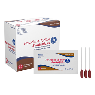 SWABSTICK, PVP (3/PK 25/BX 10BX/CS) | Quantity - 1x BX