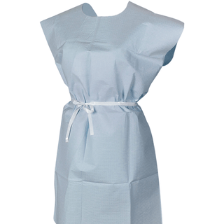 GOWN, EXAM P/T/P OUT F/B OPN BLU (50/CS) | Quantity - 1x CS