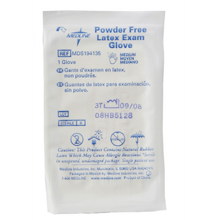 GLOVE EXAM LATEX PF STERILE SINGLES LG