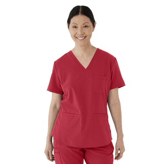 TOP SCRUB AVE WMN LEX RED M
