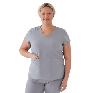 TOP SCRUB AVE WMN MONROE GRY 2XL
