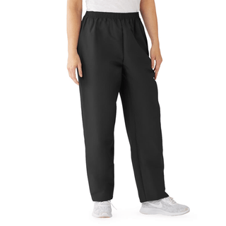PANT SCRUB LADIES ELASTIC 2PKT BLACK LG