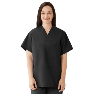 TOP SCRUB REV 2PKT BLACK MDL-CC 5XL