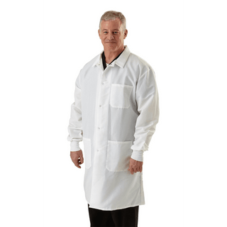 COAT LAB RESISTAT MEN'S LT.BLUE LG EA