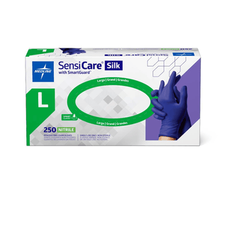 GLOVE EXAM PF NITRILE SILK W/FILM  LG