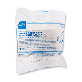BANDAGE COHESIVE TAN 2X5YD LF NS