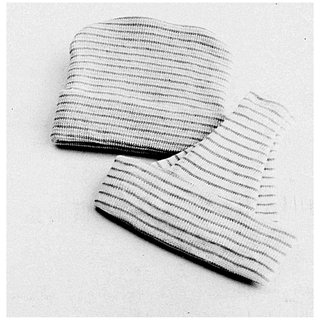 ALBA BABY BOGGAN - Double-Ply Infant Cap, Unisex, 4" x 5", White, Pink & Blue Stripe, Bulk, 350/cs | Quantity - 1x CS