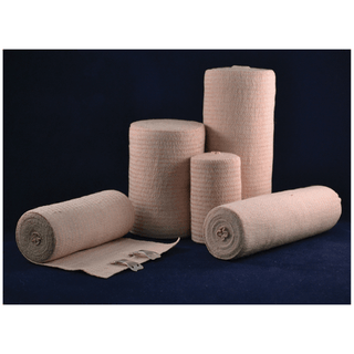 AMBRA LE ROY VALUELASTIC ELASTIC BANDAGE - Economy Elastic Bandage, 6" x 5 yds (Stretched) with Standard Clips, Tan, Latex Free (LF), 10/bx, 5 bx/cs  | Quantity - 1x CS