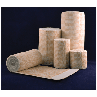 AMBRA LE ROY SUPRA-GRIP ELASTIC BANDAGE - Premium Elastic Bandage, 6" x 11 yds (Stretched) with Double Velcro Closure, Tan/ White Honeycomb, Latex Free (LF), 10/bx, 5 bx/cs | Quantity - 1x CS