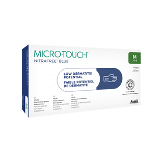 ANSELL MICRO-TOUCH NITRAFREE BLUE - Exam Gloves, Small, Blue, Powder-Free, Non-Sterile, 200/bx, 10 bx/cs  | Quantity - 1x CS