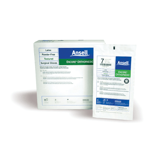 ANSELL ENCORE POWDER-FREE ORTHOPAEDIC STERILE SURGICAL GLOVES - Surgical Gloves, Size 7, 50 pr/bx, 4 bx/cs  | Quantity - 1x CS
