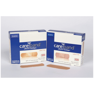 ASO CAREBAND PLASTIC ADHESIVE STRIP BANDAGES - Plastic Adhesive Strips, " x 3", Latex Free (LF), 100/bx, 12 bx/cs  | Quantity - 1x CS