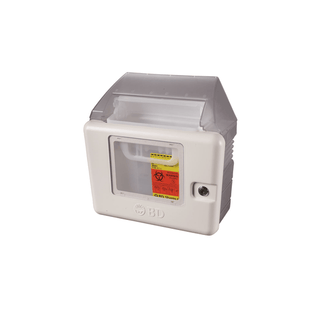 BD SHARPS CONTAINERS - Sharps Collector Locking Wall Cabinet for 5.4qt Next Generation Collectors, Beige Enclosure with Natural Shield, 13" x 13" x 5"(Drop Ship Requires Pre-Approval) | Quantity - 1x EA