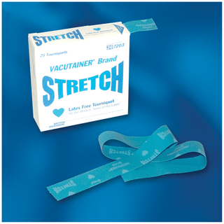 BD VACUTAINER STRETCH LATEX-FREE TOURNIQUETS - Stretch Tourniquet in Dispensing Box, Latex Free (LF), 25/pk, 20 pk/cs (Minimum Expiry Lead is 90 days) (Temp Sensitive; Non-Returnable)(Drop Ship Requires Pre-Approval) | Quantity - 1x CS