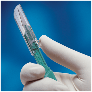 ASPEN SURGICAL BARD-PARKER PROTECTED DISPOSABLE SCALPELS - Protected Disposable Scalpel, Size 11, Long Handle, Sterile, 10/bx, 10 bx/cs  | Quantity - 1x CS