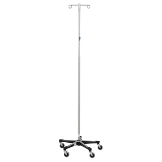 BLICKMAN IV STANDS - IV Stand, Heavy Duty, 4 Hook, Secure Grip Hooks, Wall Saver Base On 718 Casters (DROP SHIP ONLY) | Quantity - 1x EA