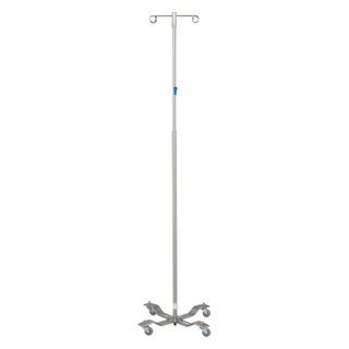BLICKMAN IV STANDS - IV Stand, Heavy Duty, 4 Hook, Secure Grip Hooks, Wall Saver Base On 718 Casters (DROP SHIP ONLY) | Quantity - 1x EA