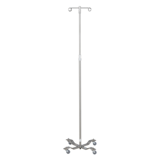 BLICKMAN IV STANDS - IV Stand, Heavy Duty, 4 Hook, Secure Grip Hooks, Wall Saver Base On 718 Casters (DROP SHIP ONLY) | Quantity - 1x EA
