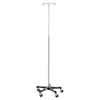 BLICKMAN IV STANDS - IV Stand, Heavy Duty, 4 Hook, Secure Grip Hooks, Wall Saver Base On 718 Casters (DROP SHIP ONLY) | Quantity - 1x EA