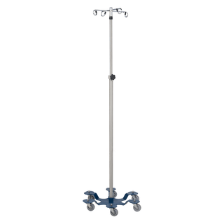 BLICKMAN IV STANDS - IV Stand, Heavy Duty, 4 Hook, Secure Grip Hooks, Wall Saver Base On 718 Casters (DROP SHIP ONLY) | Quantity - 1x EA