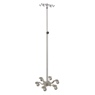 BLICKMAN IV STANDS - IV Stand, Heavy Duty, 4 Hook, Secure Grip Hooks, Wall Saver Base On 718 Casters (DROP SHIP ONLY) | Quantity - 1x EA