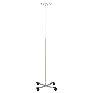 BLICKMAN IV STANDS - IV Stand, Heavy Duty, 4 Hook, Secure Grip Hooks, Wall Saver Base On 718 Casters (DROP SHIP ONLY) | Quantity - 1x EA