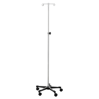 BLICKMAN IV STANDS - IV Stand, Heavy Duty, 4 Hook, Secure Grip Hooks, Wall Saver Base On 718 Casters (DROP SHIP ONLY) | Quantity - 1x EA