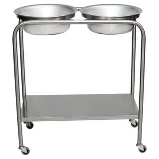 BLICKMAN SOLUTION STANDS - Snyder Double Basin Solution Stand w/Basin, H-Brace (DROP SHIP ONLY) | Quantity - 1x EA