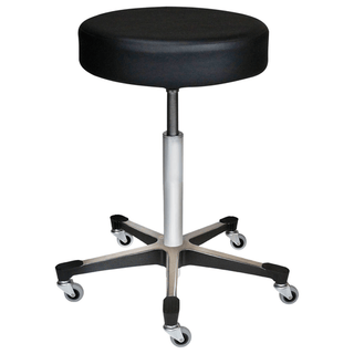 BLICKMAN STOOLS - Deluxe Pneumatic Exam Stool, Height Adjustable (22" - 29"), Black, (5) Leg, Aluminum Base (DROP SHIP ONLY) | Quantity - 1x EA