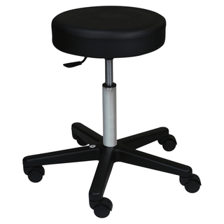 BLICKMAN STOOLS - Deluxe Pneumatic Exam Stool, Height Adjustable (22" - 29"), Black, (5) Leg, Aluminum Base (DROP SHIP ONLY) | Quantity - 1x EA