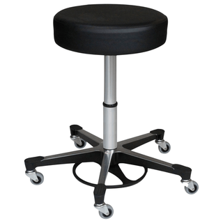 BLICKMAN STOOLS - Deluxe Pneumatic Exam Stool, Height Adjustable (22" - 29"), Black, (5) Leg, Aluminum Base (DROP SHIP ONLY) | Quantity - 1x EA