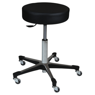 BLICKMAN STOOLS - Deluxe Pneumatic Exam Stool, Height Adjustable (22" - 29"), Black, (5) Leg, Aluminum Base (DROP SHIP ONLY) | Quantity - 1x EA