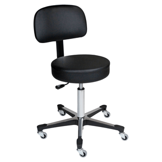 BLICKMAN STOOLS - Deluxe Pneumatic Exam Stool, Height Adjustable (22" - 29"), Black, (5) Leg, Aluminum Base (DROP SHIP ONLY) | Quantity - 1x EA