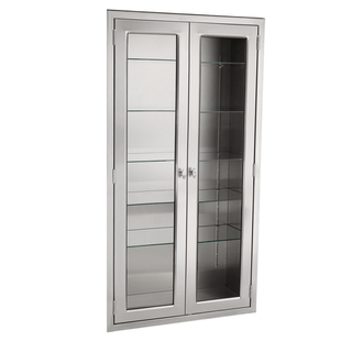 BLICKMAN EQUIPMENT & SUPPLIES CABINETS - Equipment and Supplies Cabinet 35"W x 60"H x 18"D Table Accessories Cabinet, Solid Doors, Peg Board Stainless Steel Lined Interior (DROP SHIP ONLY) | Quantity - 1x EA