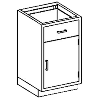 BLICKMAN CASE CABINETS - Base Cabinet 35"W x 35 3/4"H x 22"D, (2) 1/8-1 Drawers (DROP SHIP ONLY) | Quantity - 1x EA