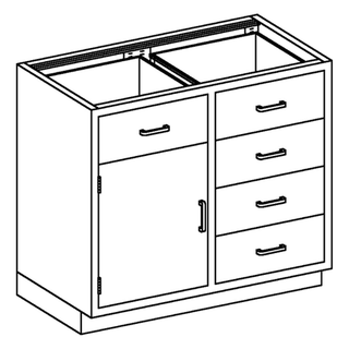 BLICKMAN CASE CABINETS - Base Cabinet 35"W x 35 3/4"H x 22"D, (2) 1/8-1 Drawers (DROP SHIP ONLY) | Quantity - 1x EA