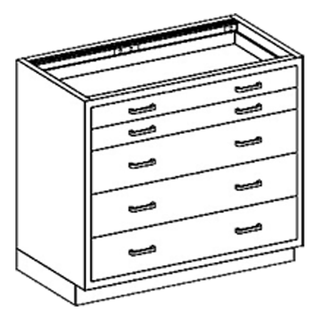 BLICKMAN CASE CABINETS - Base Cabinet 35"W x 35 3/4"H x 22"D, (2) 1/8-1 Drawers (DROP SHIP ONLY) | Quantity - 1x EA