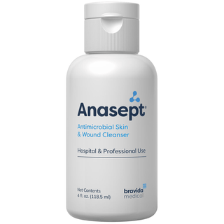 BRAVIDA MEDICAL ANASEPT SKIN & WOUND - Anasept Antimicrobial Skin & Wound Cleanser, 8oz, Dispensing Cap, 12/cs (192 cs/plt) | Quantity - 1x CS